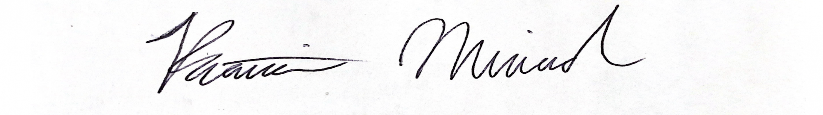 Signature of Katie Millard, Editor-In-Chief of The Post